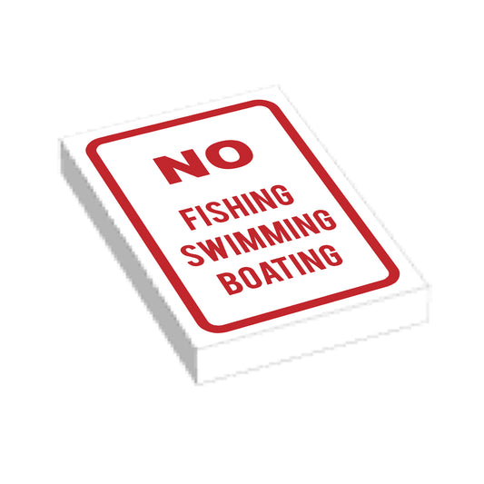 No Fishing No Boating Tile